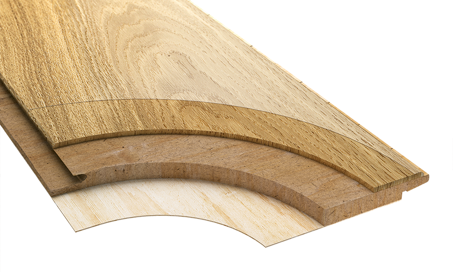 Wood floor layer buildup
